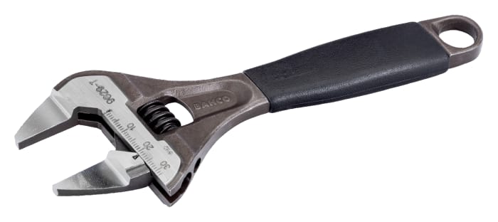 Bahco Adjustable Spanner, 218 mm Overall, 38mm Jaw Capacity, Plastic Handle