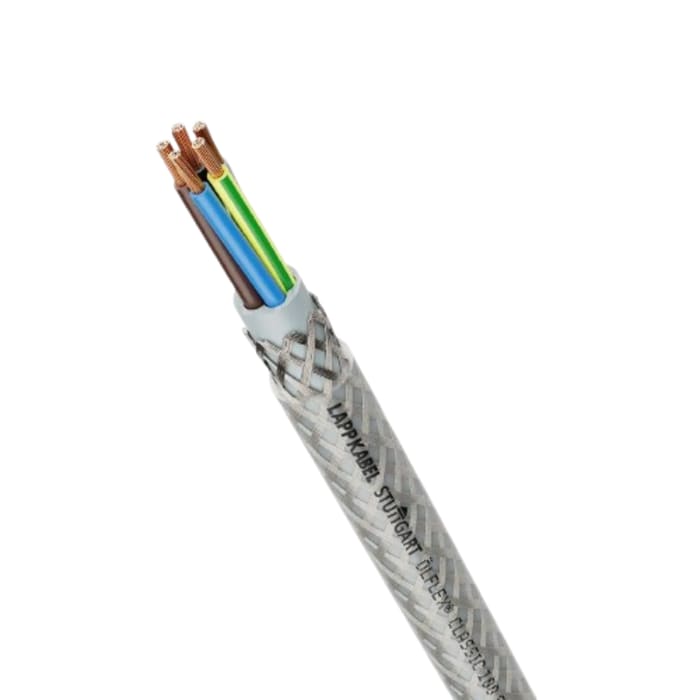 Lapp ÖLFLEX CLASSIC 100 SY Control Cable, 3 Cores, 1 mm², SY, Screened, 100m, Grey PVC Sheath, 17 AWG
