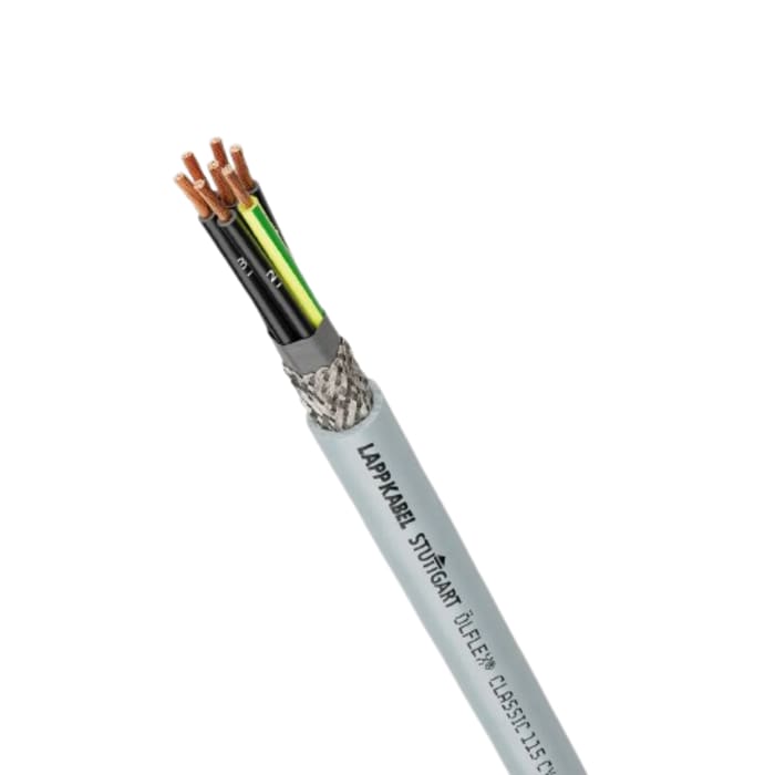 Lapp ÖLFLEX CLASSIC 115 CY Control Cable, 4 Cores, 1 mm², CY, Screened, 100m, Grey PVC Sheath, 17 AWG