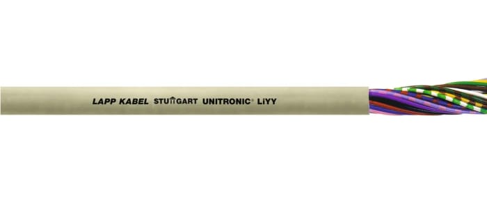Cable de datos Lapp UNITRONIC LiYY, 7, 0.14 mm², long. 100 m, Ø ext. 4.2 mm, funda de Cloruro de polivinilo Gris