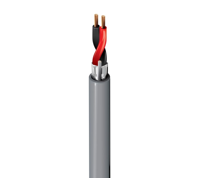 Câble de commande Blindé Belden 5200FE 300 V, 2 x 1,31 mm², 16 AWG, gaine en PVC, Gris, 152m