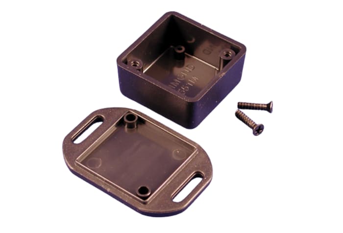 1551MFLBK Hammond | Hammond Flanged 1551 Series Black Black Lid