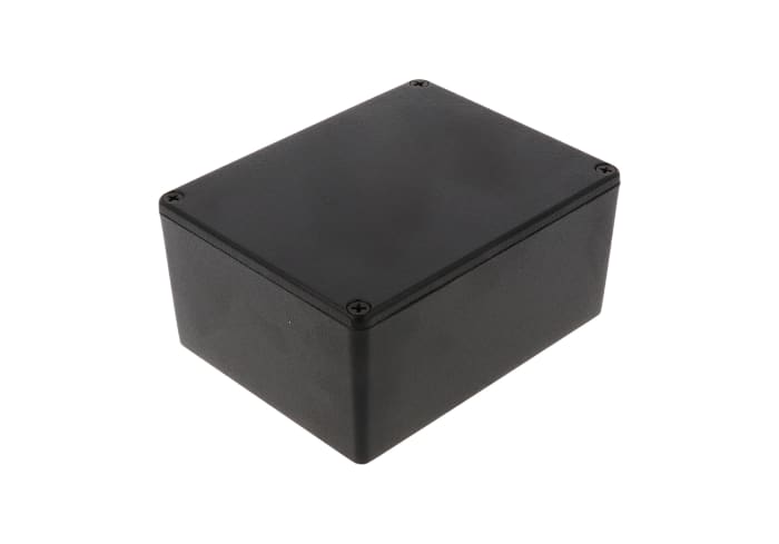 Hammond 1590 Series Black Die Cast Aluminium Enclosure, IP54, Black Lid, 119 x 94 x 56mm