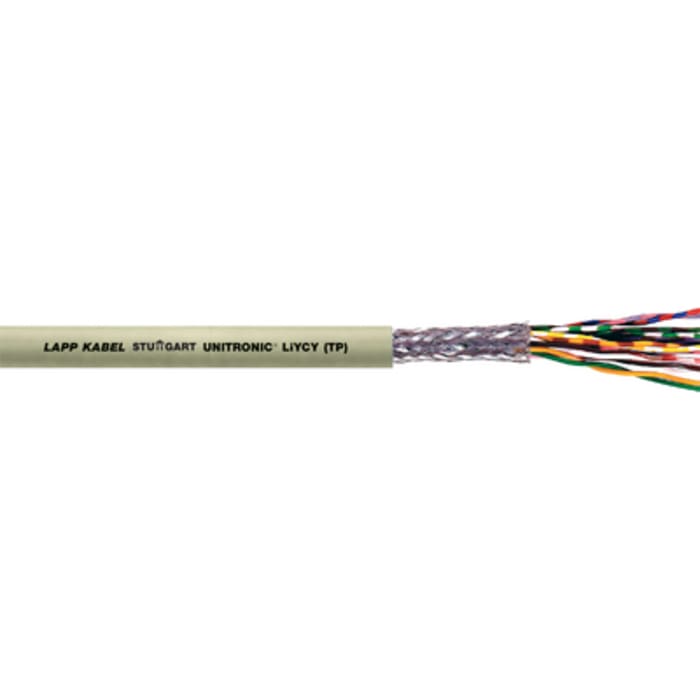 Lapp UNITRONIC Series Data Cable, 12 Pairs, 24 Cores, 0.5 mm², Screened, 20 AWG, 50m, Screened Shield, LiYCY Cable