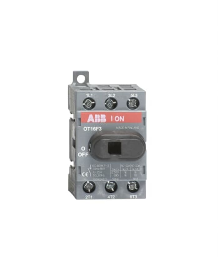 ABB Non Fused Isolator Switch, 3P Pole, 16A Max Current