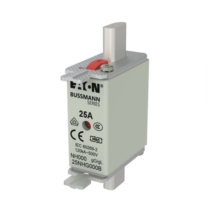 Eaton 25A Centred Tag Fuse, NH01, 500V ac