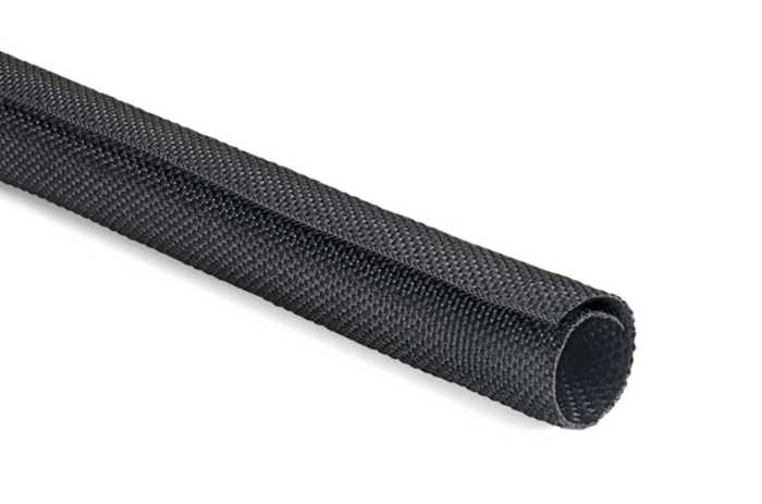 HellermannTyton Braided PET Black Cable Sleeve, 13mm Diameter, 50m Length