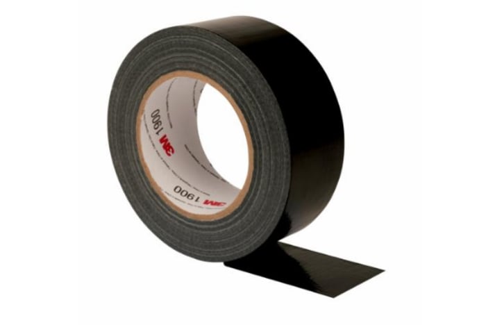 3M VALUE DUCT 1900 Scotch 1900 Duct Tape, 50m x 50mm, Black