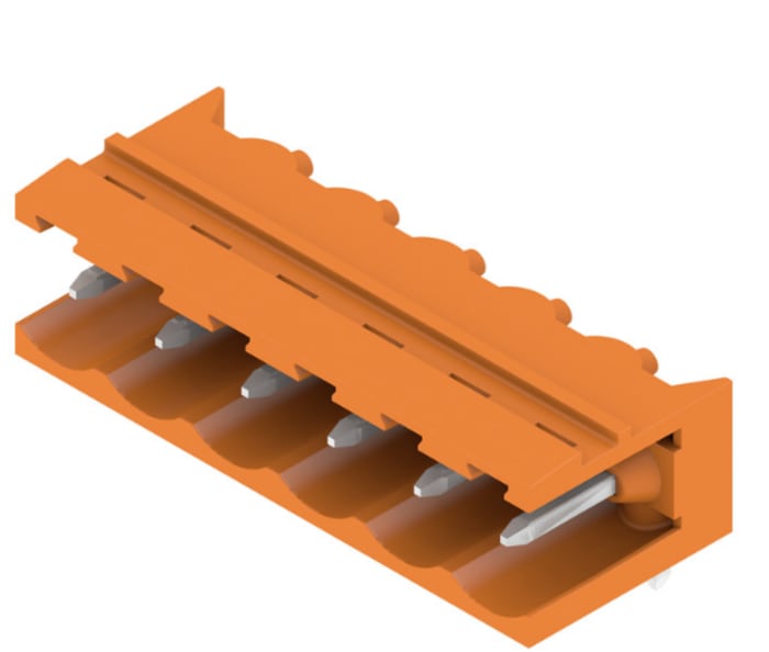 Weidmuller, 5.08mm Pitch, SL, 6 Way, Right Angle, Pluggable Terminal Block, Header, Through Hole, Solder Termination,
