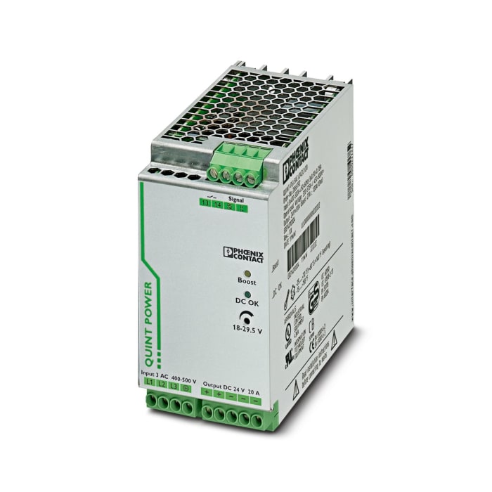 Napájecí zdroj na lištu DIN 480W, počet výstupů: 1 Spínaný 20A, výstup: 24V dc