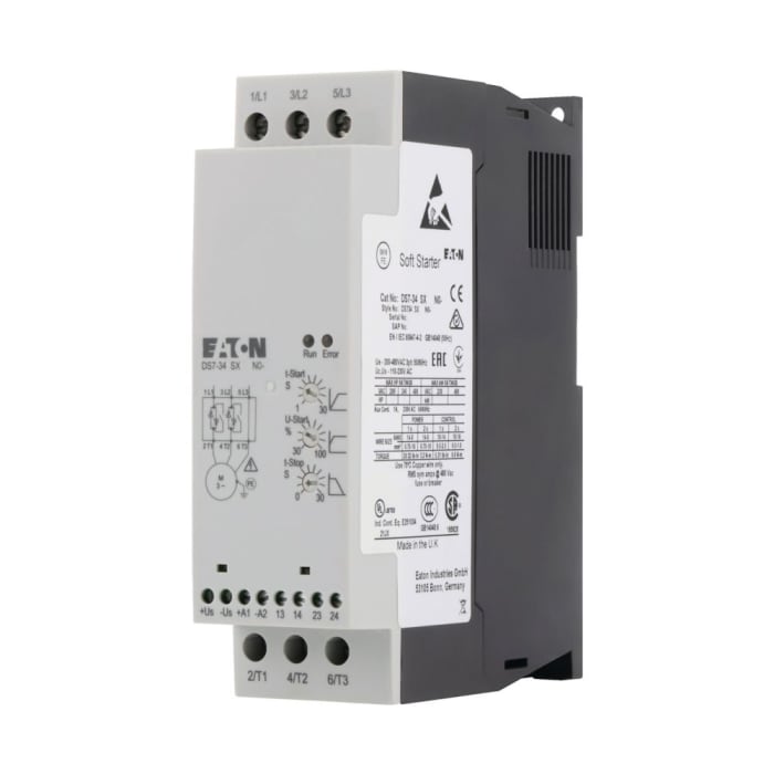 134914 DS7-340SX032N0-N Eaton | Eaton DS7 460V ac, 15 kW, 3 Phase Soft ...