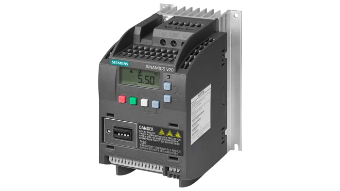Variateur de fréquence Siemens SINAMICS V20, 1,1 kW 380 → 480 V c.a. 3 phases, 3,1 A, 0 → 550Hz