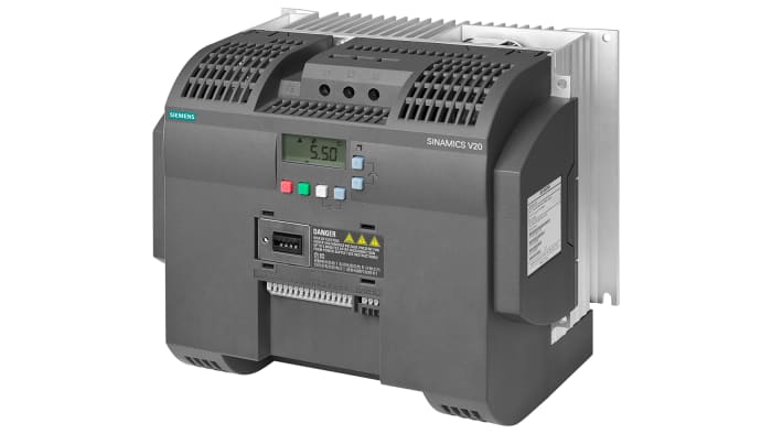 Siemens Inverter Drive, 7.5 kW, 3 Phase, 380 → 480 V ac, 16.5 A, SINAMICS V20 Series