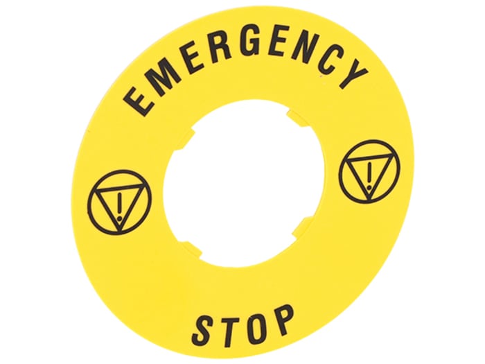 Lovato Disc for Use with 22 mm Push Button Switch, Emergency Stop