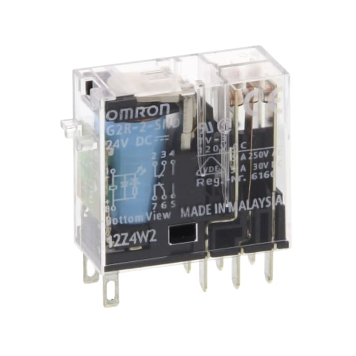 Omron Socket Power Relay, 24V dc Coil, 5A Switching Current, DPDT