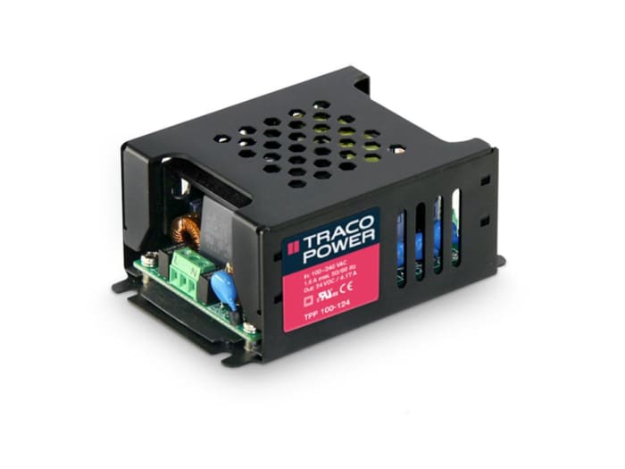TRACOPOWER Switching Power Supply, TPP 100-124, 24V dc, 4.17A, 100W, 1 Output, 90 → 264V ac Input Voltage