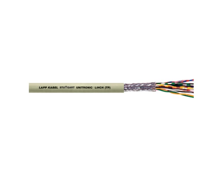 Lapp UNITRONIC Series Data Cable, 4 Pairs, 8 Cores, 0.75 mm², Screened, 18 AWG, 50m, Screened Shield, LiHCH Cable