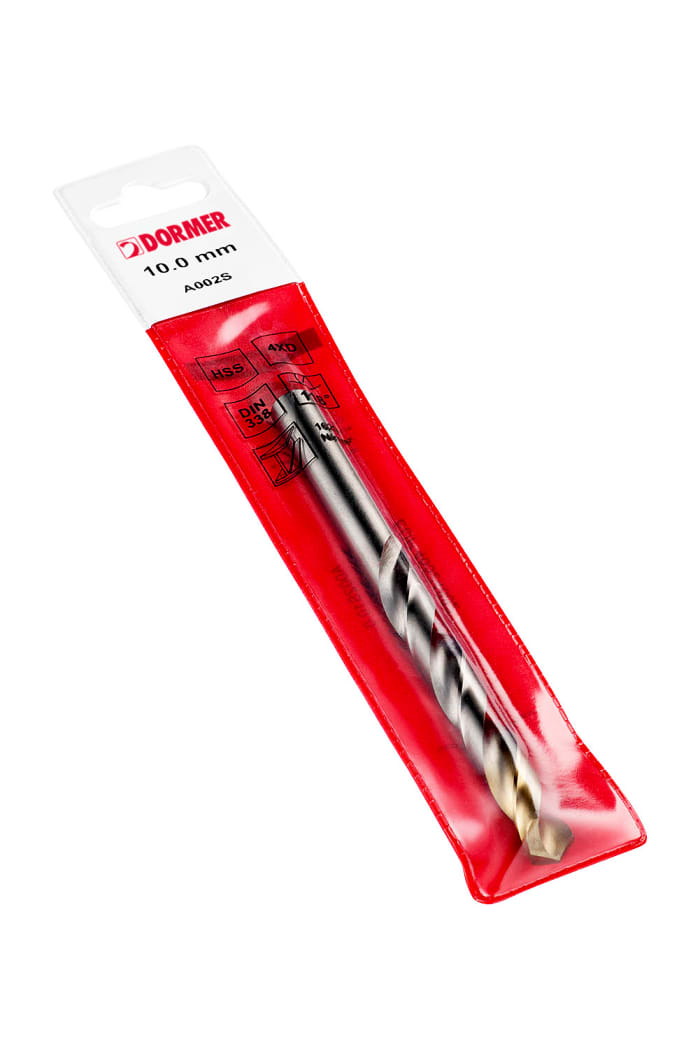 Dormer A002S Series HSS-TiN Twist Drill Bit for Stainless Steel, 6.8mm Diameter, 109 mm Overall