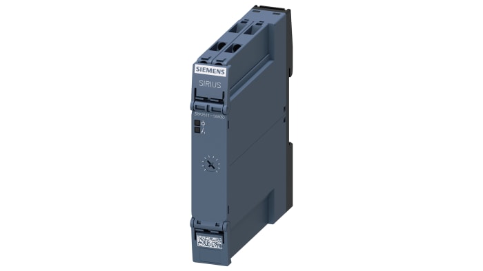 Siemens 3RP25 Series DIN Rail Mount Timer Relay, 12 → 240V ac/dc, 1-Contact, 0.5 → 10s, 1-Function, SPDT