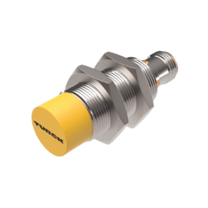 Turck Inductive Threaded Barrel Proximity Sensor, M18, 12 mm Detection, PNP NO, 10 → 30 V dc