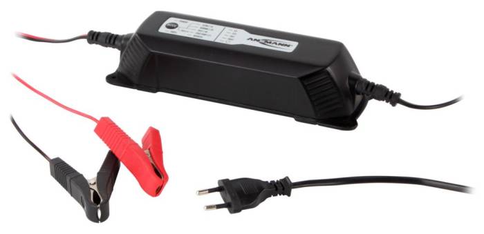 Ansmann ALCT 6-24/4 Battery Charger For Lead Acid 6V 1A with EU, UK plug