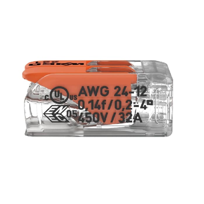 Wago Inline Wire Connectors 10 Pack Wago 221-412 Lever-Nuts - 2 Conductor Compact Wire Connectors Wago 221 Connectors - Foto 12
