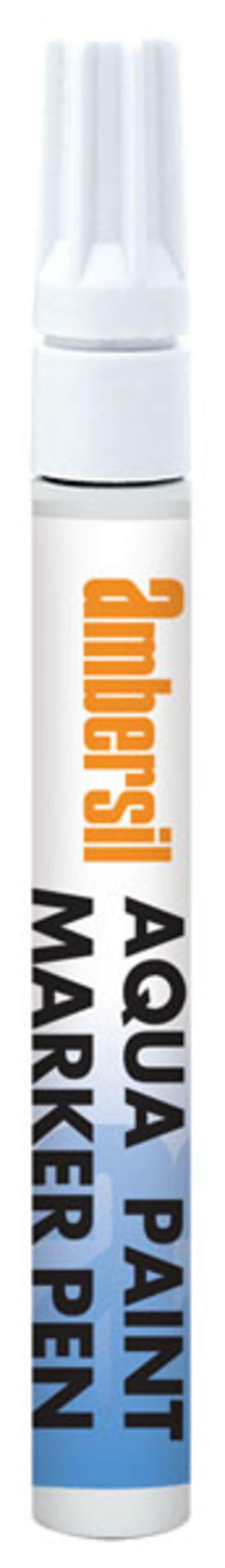 Ambersil White 4.5mm Medium Tip Paint Marker Pen for use with Glass, Metal, Plastic