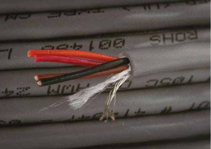 Alpha Wire Xtra-Guard 1 Multicore Industrial Cable, 4 Cores, 0.35 mm², Screened, 30m, Grey PVC Sheath, 22 AWG