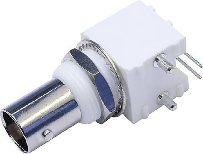 Telegartner, Jack PCB Mount BNC Connector, 50Ω, Through Hole Termination, Right Angle Body