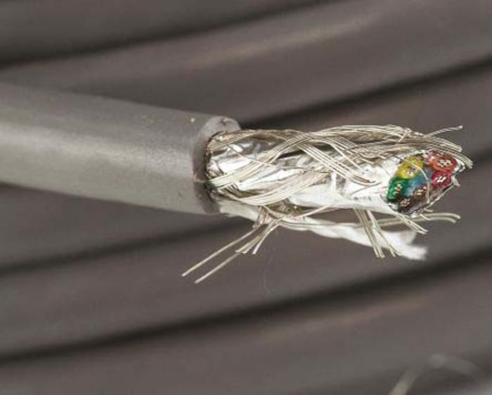 Alpha Wire Xtra-Guard 1 Multicore Industrial Cable, 6 Cores, 0.23 mm², Screened, 100m, Grey PVC Sheath, 24 AWG