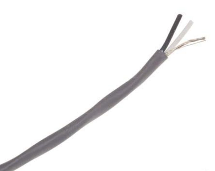 Alpha Wire Alpha Essentials Communication & Control Control Cable, 2 Cores, 0.09 mm², DEF STAN, Screened, 100m, Grey