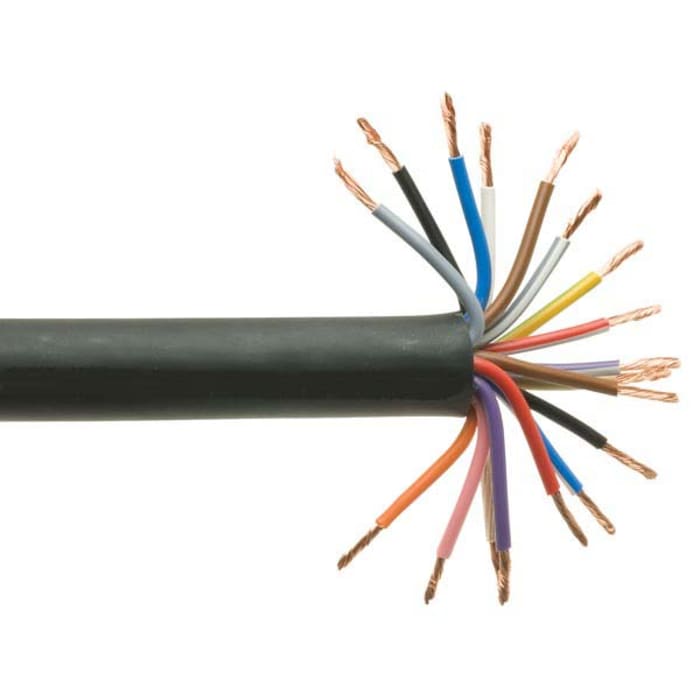 RS PRO Data Cable, 18 Cores, 0.5 mm², Unscreened, 20 AWG, 25m