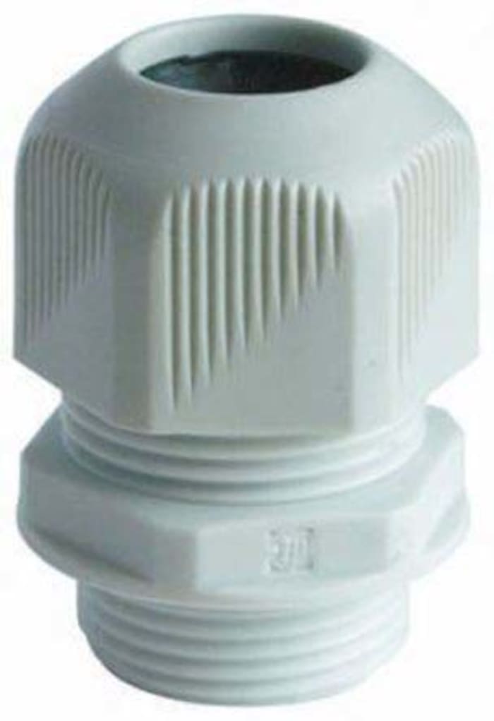 Legrand 968 Series Grey Polyamide Cable Gland, ISO25 Thread, 13mm min., 18mm max., IP55