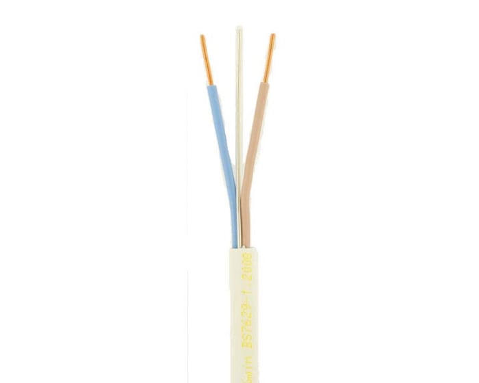 RS PRO, Fire Performance LSZH, 100m 2 Core, White Power Cable +90°C