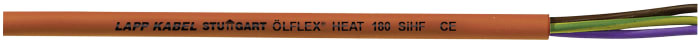 Lapp ÖLFLEX, Multicore, 50m 3 Core, Brown/Red Silicone Power Cable +180°C