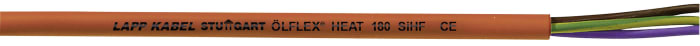 Lapp ÖLFLEX, Multicore, 50m 2 Core, Brown/Red Silicone Power Cable +180°C