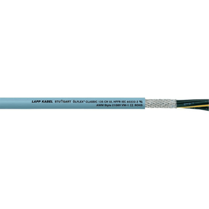Lapp ÖLFLEX CLASSIC 135 CH Control Cable, 3 Cores, 1.5 mm², CY, Screened, 50m, Grey LSZH Sheath, 16 AWG