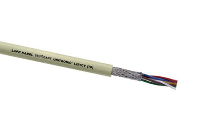 Lapp UNITRONIC Series Data Cable, 8 Pairs, 16 Cores, 0.5 mm², Screened, 20 AWG, 50m, Screened Shield, Li2YCY Cable