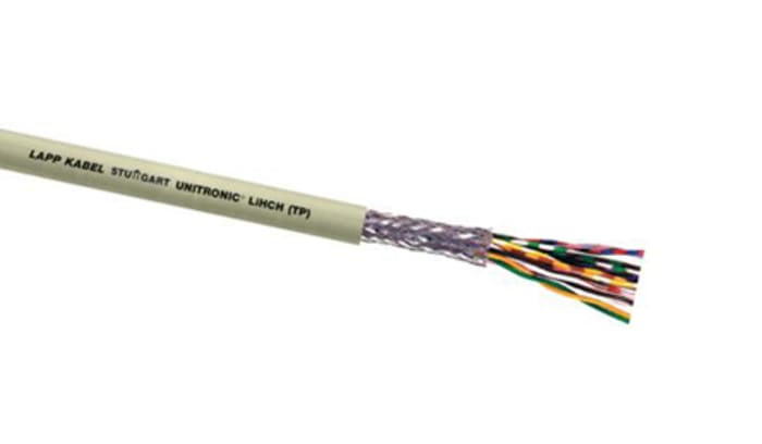 Lapp UNITRONIC Series Data Cable, 12 Pairs, 24 Cores, 0.5 mm², Screened, 20 AWG, 50m, Screened Shield, LiHCH Cable