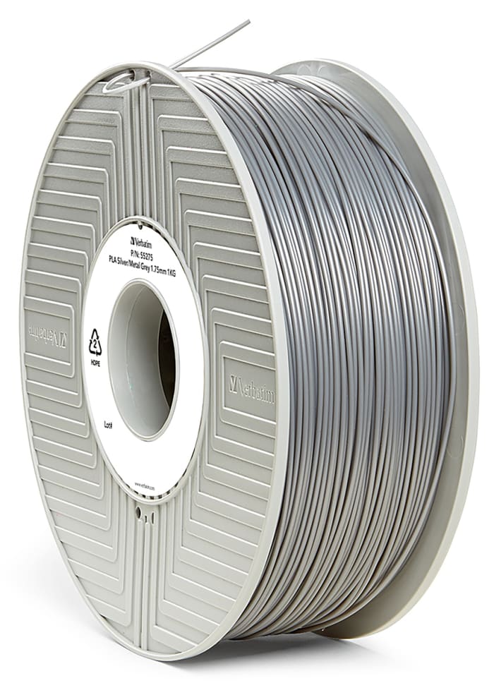 Verbatim 1.75mm Grey PLA 3D Printer Filament, 1kg