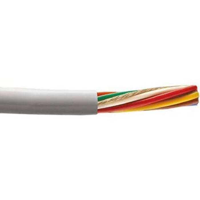 Alpha Wire Alpha Essentials Communication & Control Control Cable, 15 Cores, 0.81 mm², Unscreened, 30m, Grey PVC