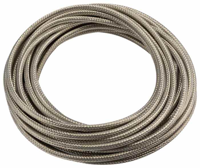 RS PRO Expandable Braided Tin Plated Copper Cable Sleeve, 10m Length 9.5 mm Cable Diameter
