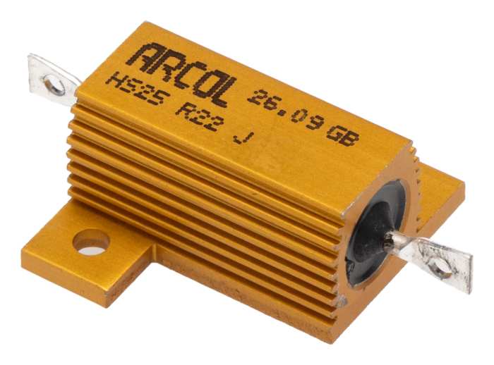 Arcol HS25 R22 J, 220 mΩ 25 W Wirewound Chassis Mount Resistor ±5 %