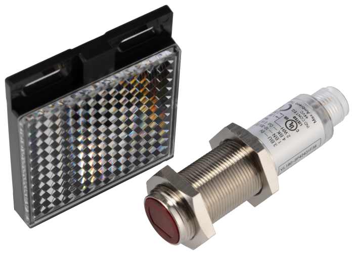 RS PRO Retroreflective Photoelectric Sensor, Barrel Sensor