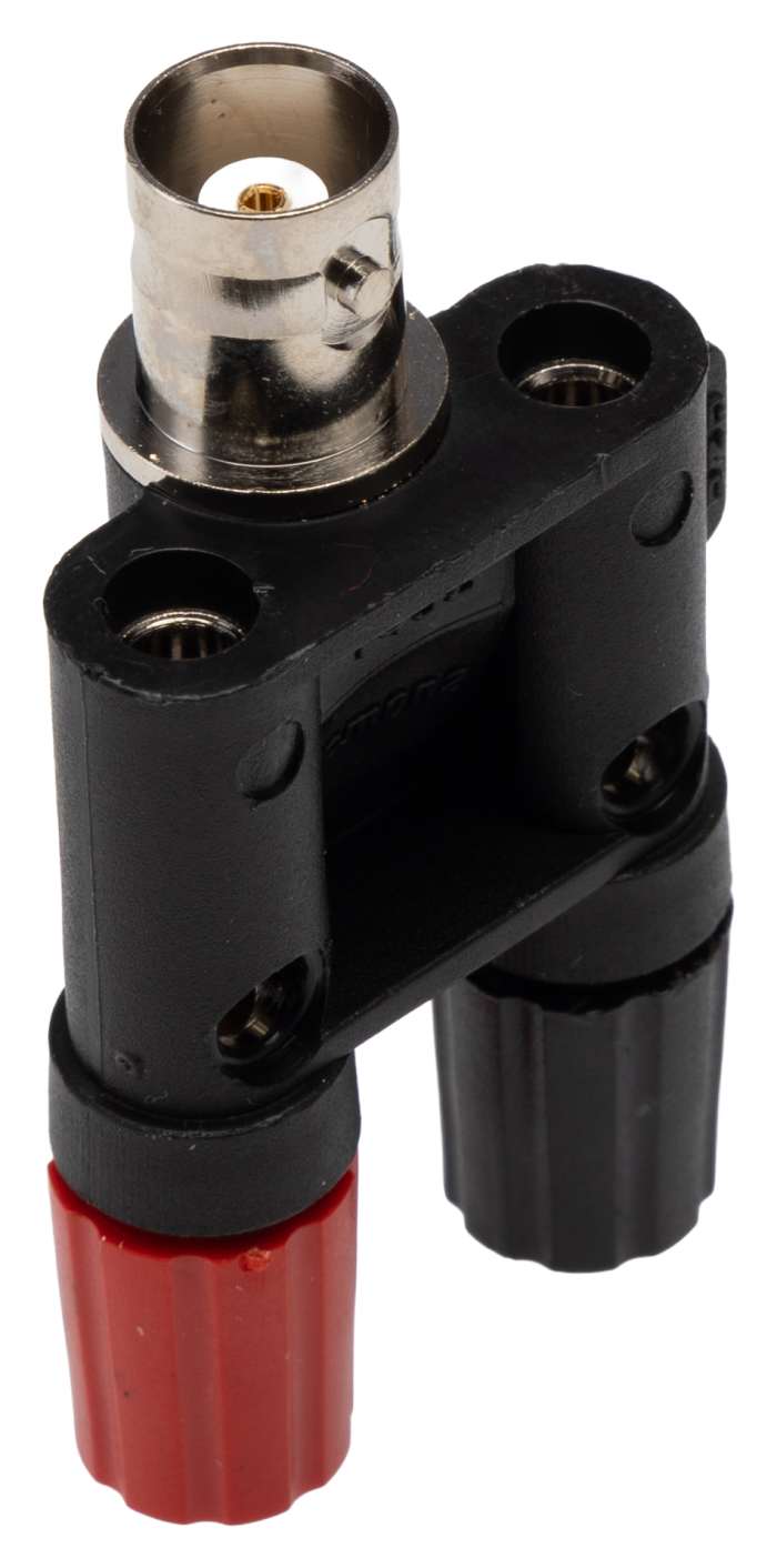 Pomona Black, Red Test Connector Adapter With Brass contacts and Nickel Plated