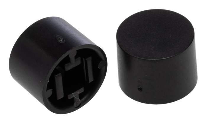 Switch keycap round black,9.5mm dia