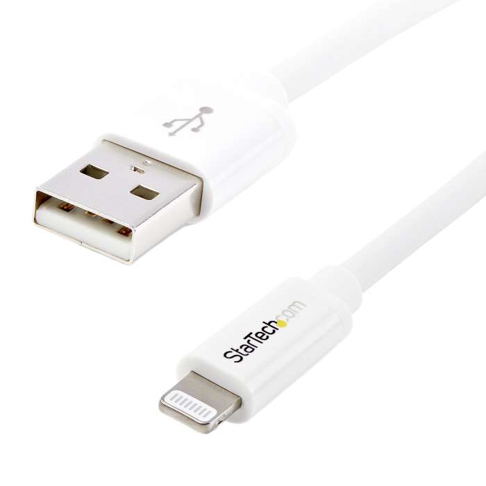 Conector hembra IC Cable USB 2.0 StarTech.com USBLT, con A. USB 2.0 Tipo A Macho, con B. Lightning Macho, long. 2 m,