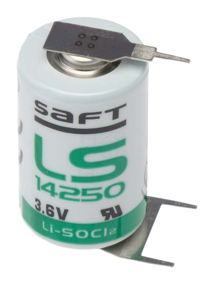 Batterie 1/2 AA, Lithium Thionyle Chloride, Saft, 3.6 V, 1.2 Ah IEC 60086-4, IEC 60079-11, 25.15 mm x 14.55 mm