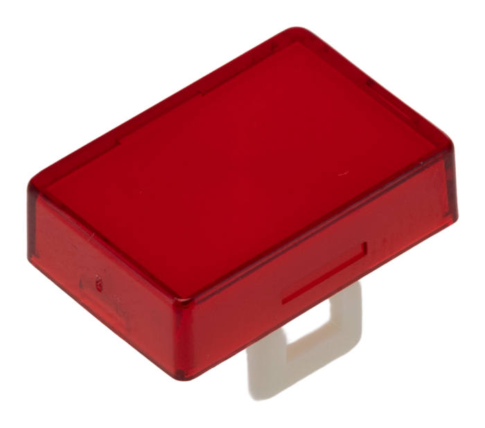Rectangular red lens for 16mm switch