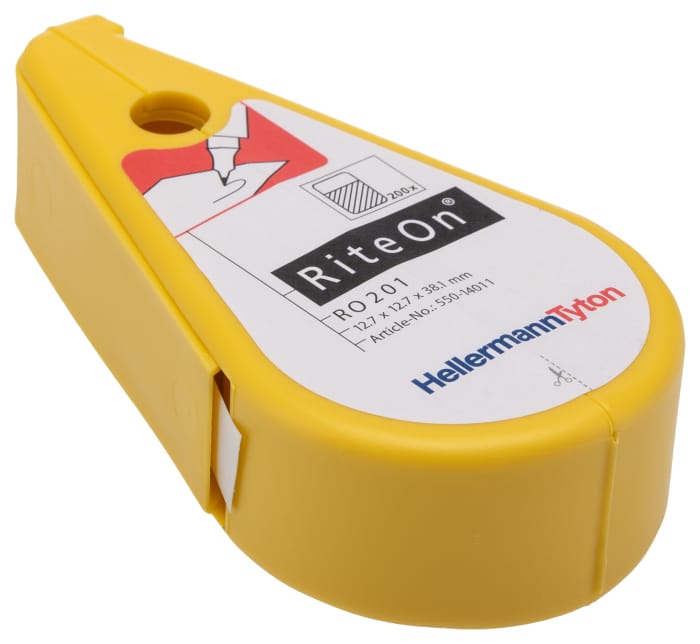 HellermannTyton RiteOn Cable Marker Kit, White, 550-14011 RO201-1401-WH-1401-CL/WH